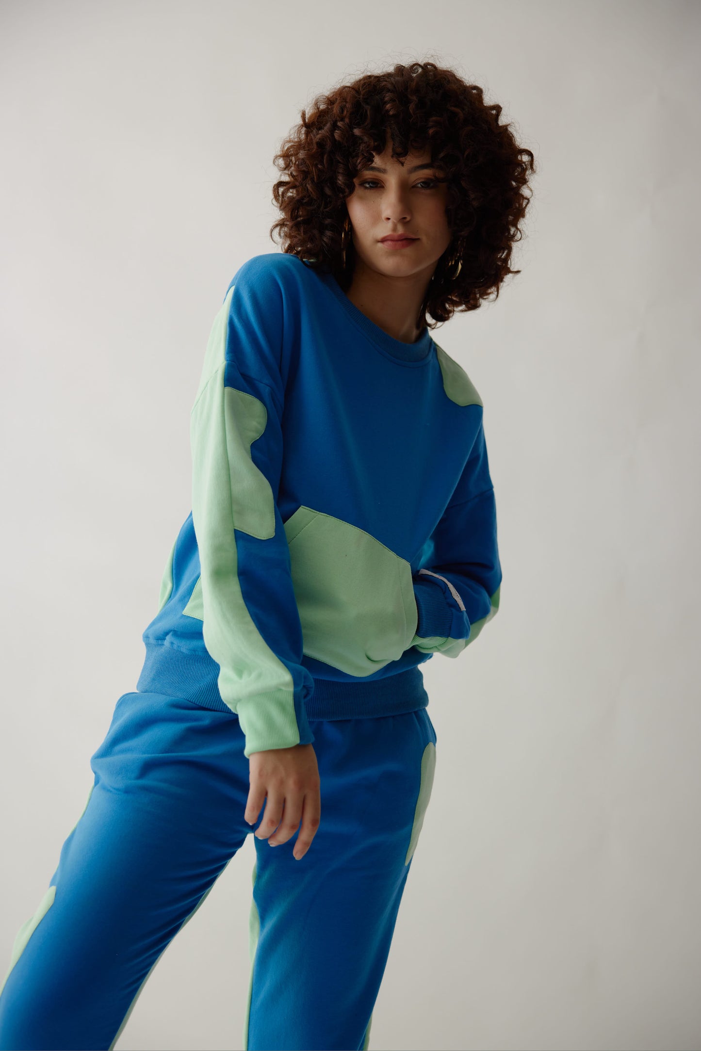 Blueberry Mint | Sweatshirt Set | Colour Block (Women)