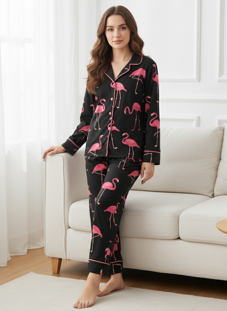 Black Flamingo Nightwear
