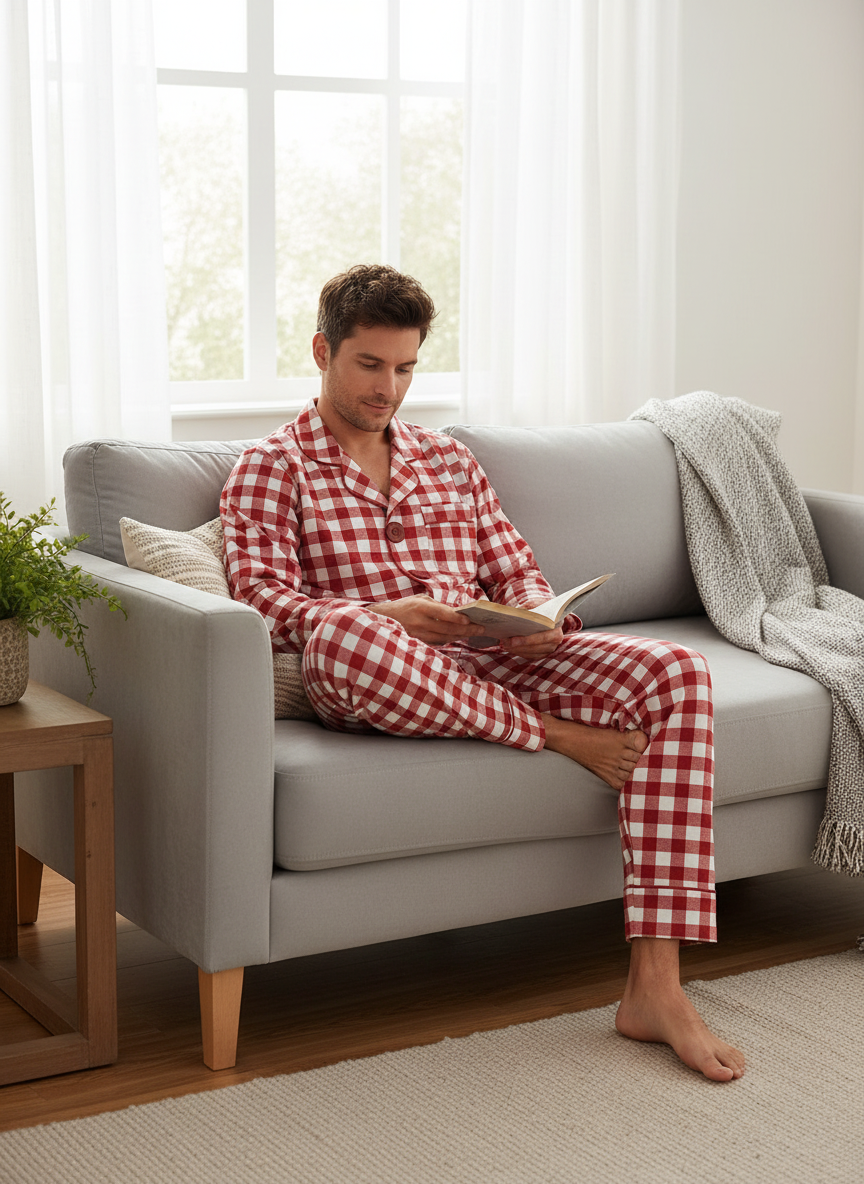 Red Check Nightwear (Men)