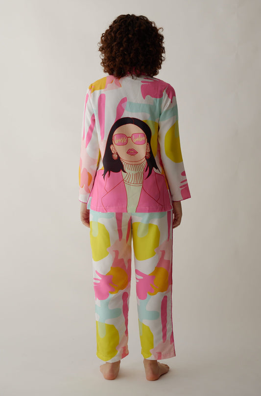URBAN HUG Women Printed Multicolor Night Suit Set Price in India