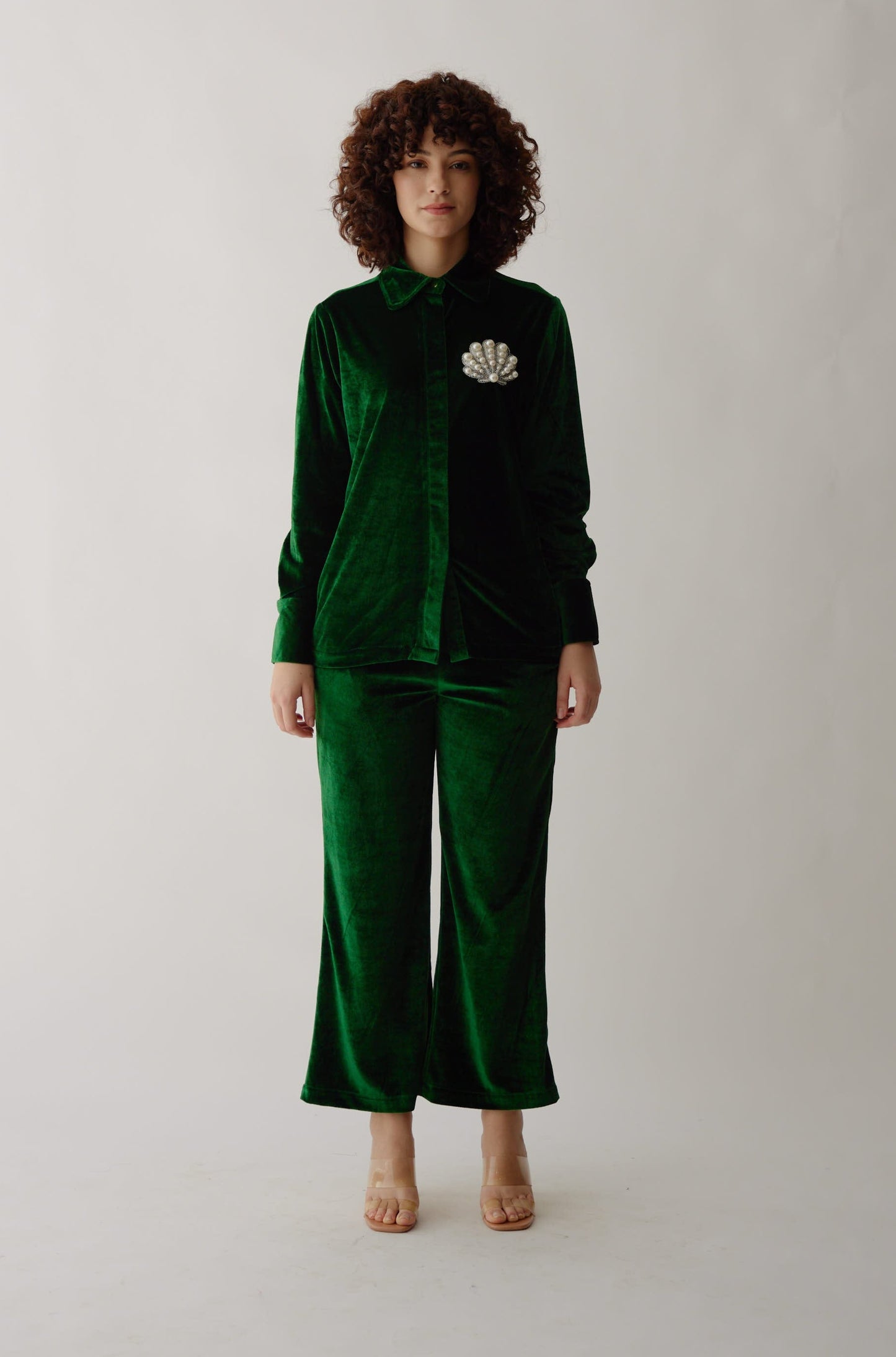 Into The Ocean (Green) Velvet Nightwear | The Winter Land (Women)