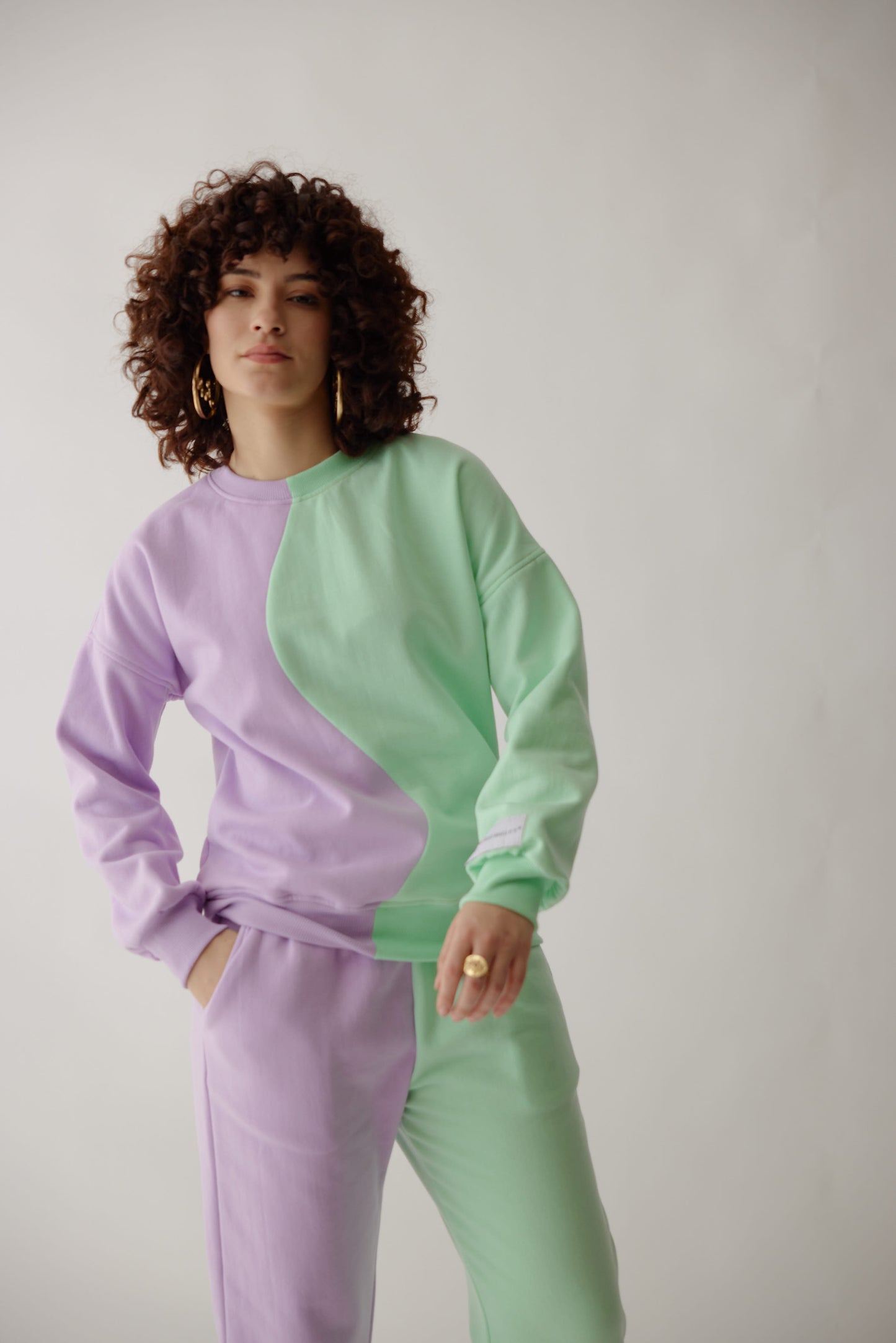 Bubblegum Mint | Sweatshirt Set | Colour Block (Women)