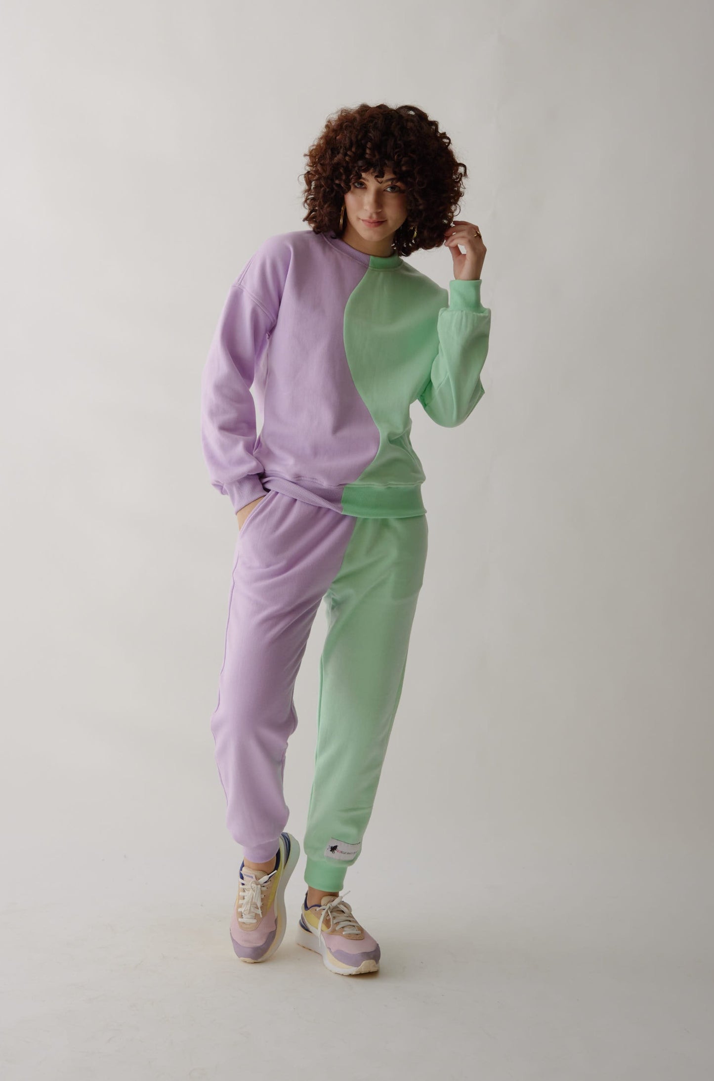Bubblegum Mint | Sweatshirt Set | Colour Block (Women)