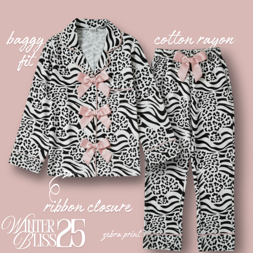 Pookie Zebra Ribbon Nightwear