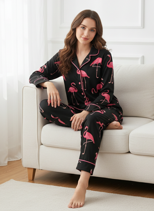 Black Flamingo Nightwear