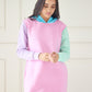 Pastel Hues Sweatshirt Dress (Women)