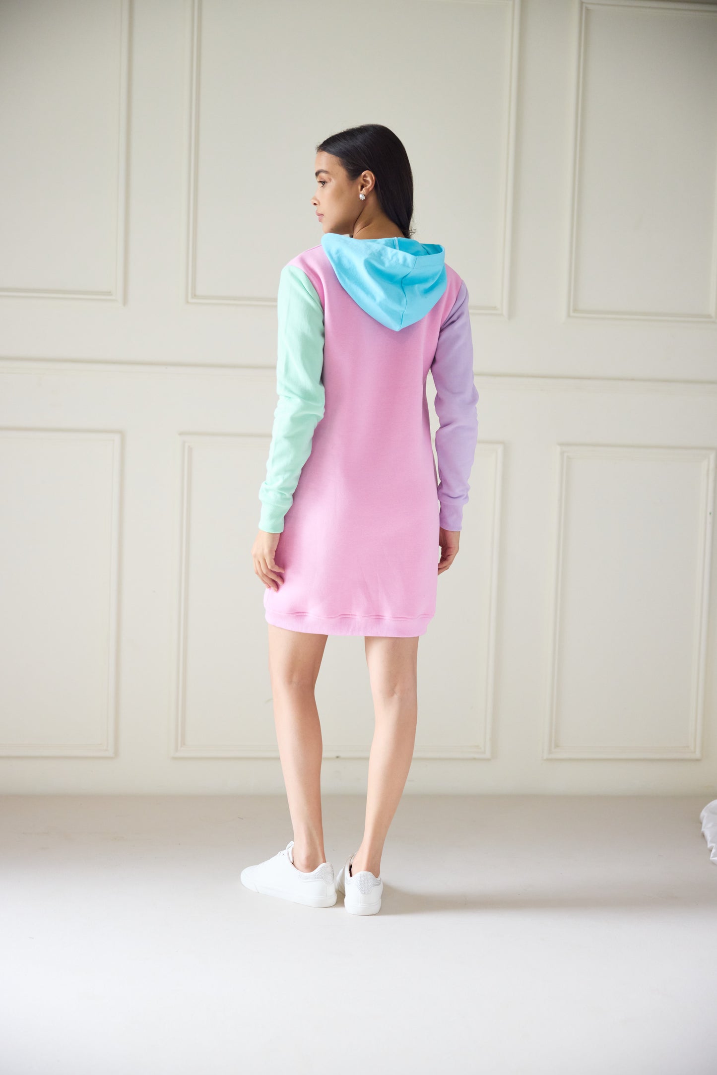 Pastel Hues Sweatshirt Dress (Women)