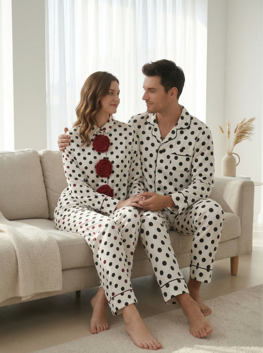 Polka Couple Nightwear