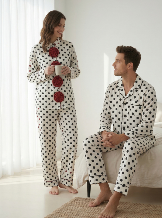 Polka Couple Nightwear