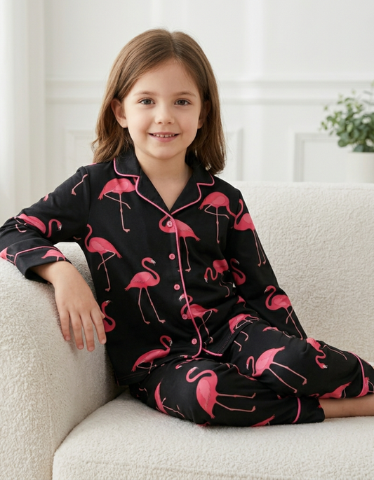 Black Flamingo Kids Nightwear