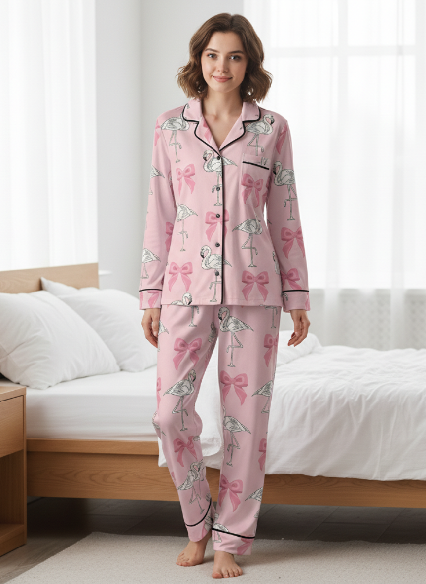 Flamingo Bow Nightwear
