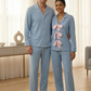 Soft Blue Hues Couple Nightwear