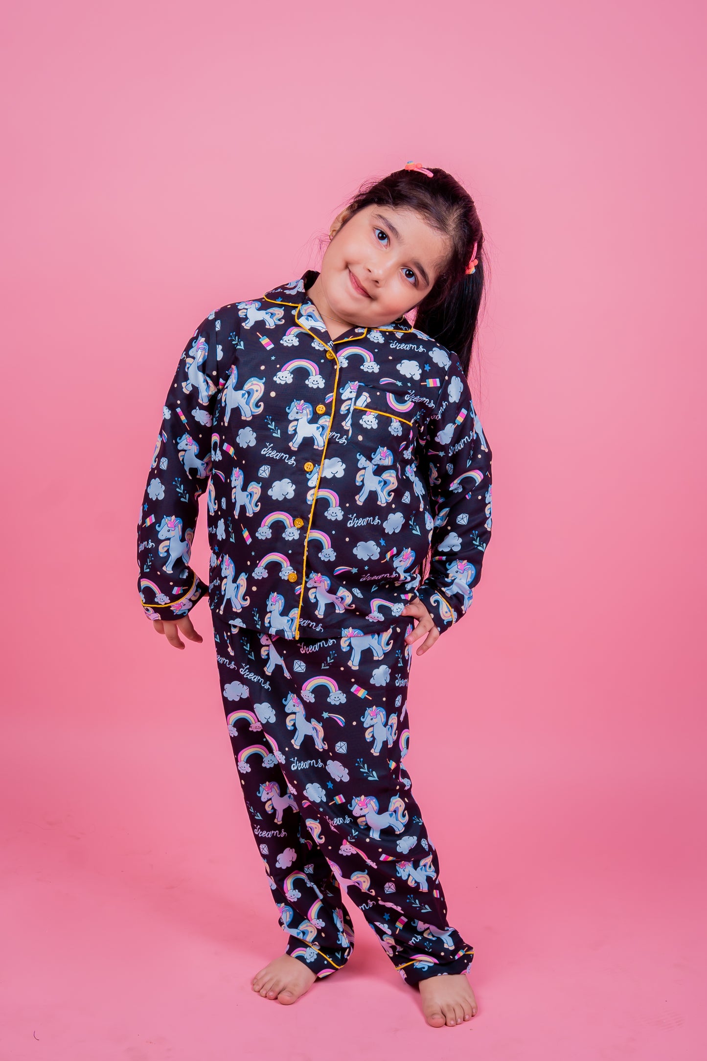 BLACK UNICORN Kids Unisex Nightwear