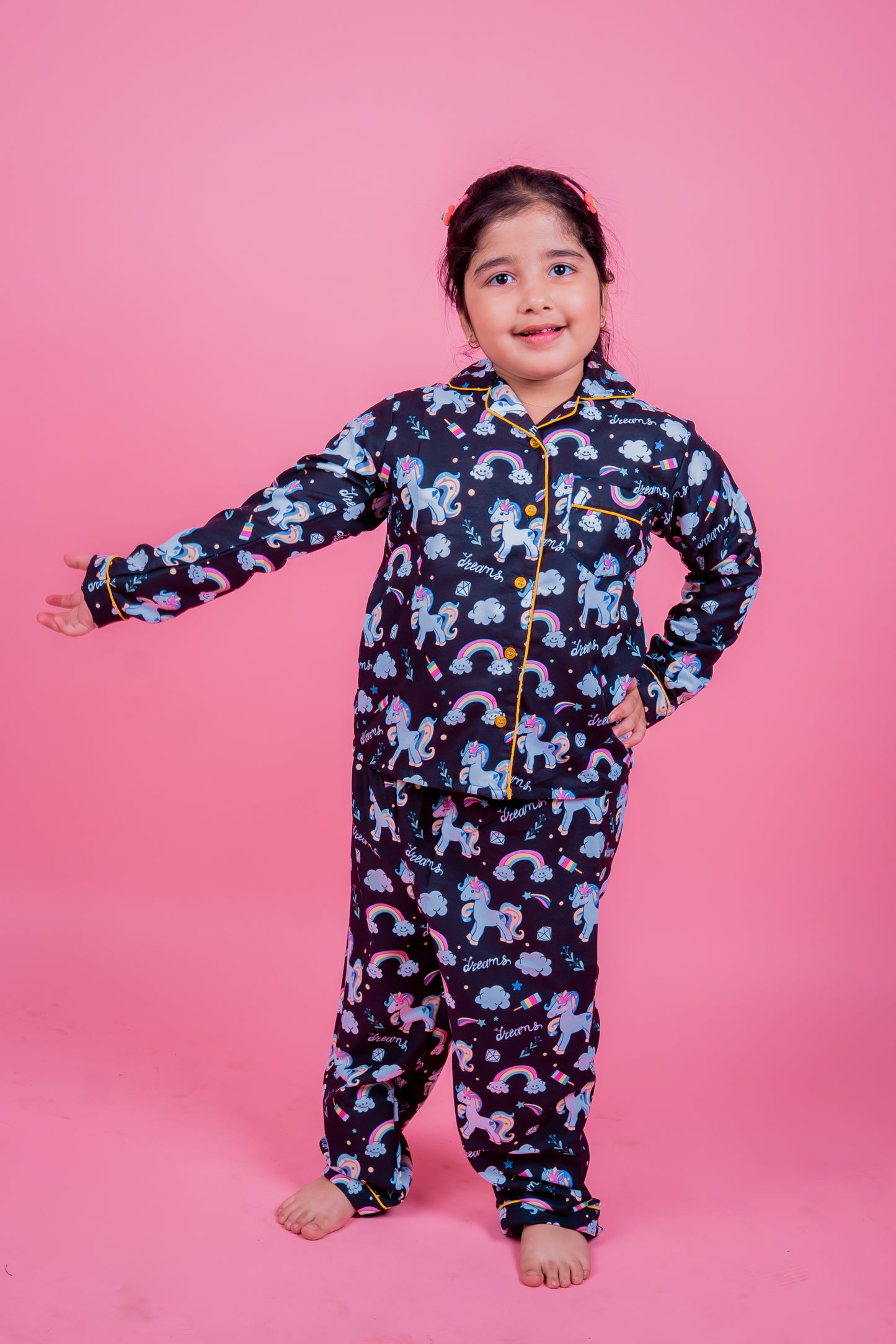 BLACK UNICORN Kids Unisex Nightwear