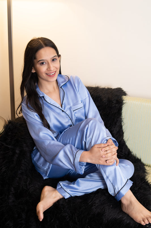 Sky Blue| Satin | Nightwear (Women)