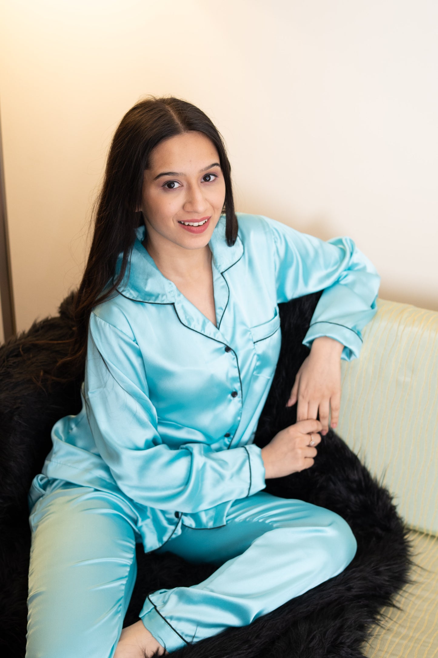 Aqua| Satin |Nightwear Set (Women)