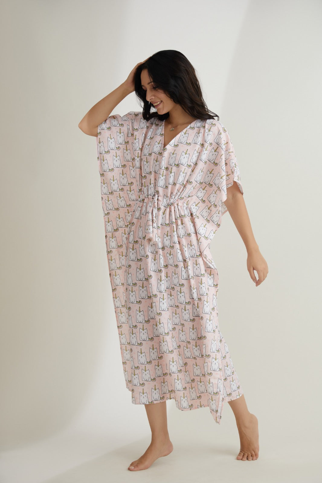 Ferry Unicorn| The Zoey Collection | Printed Kaftan