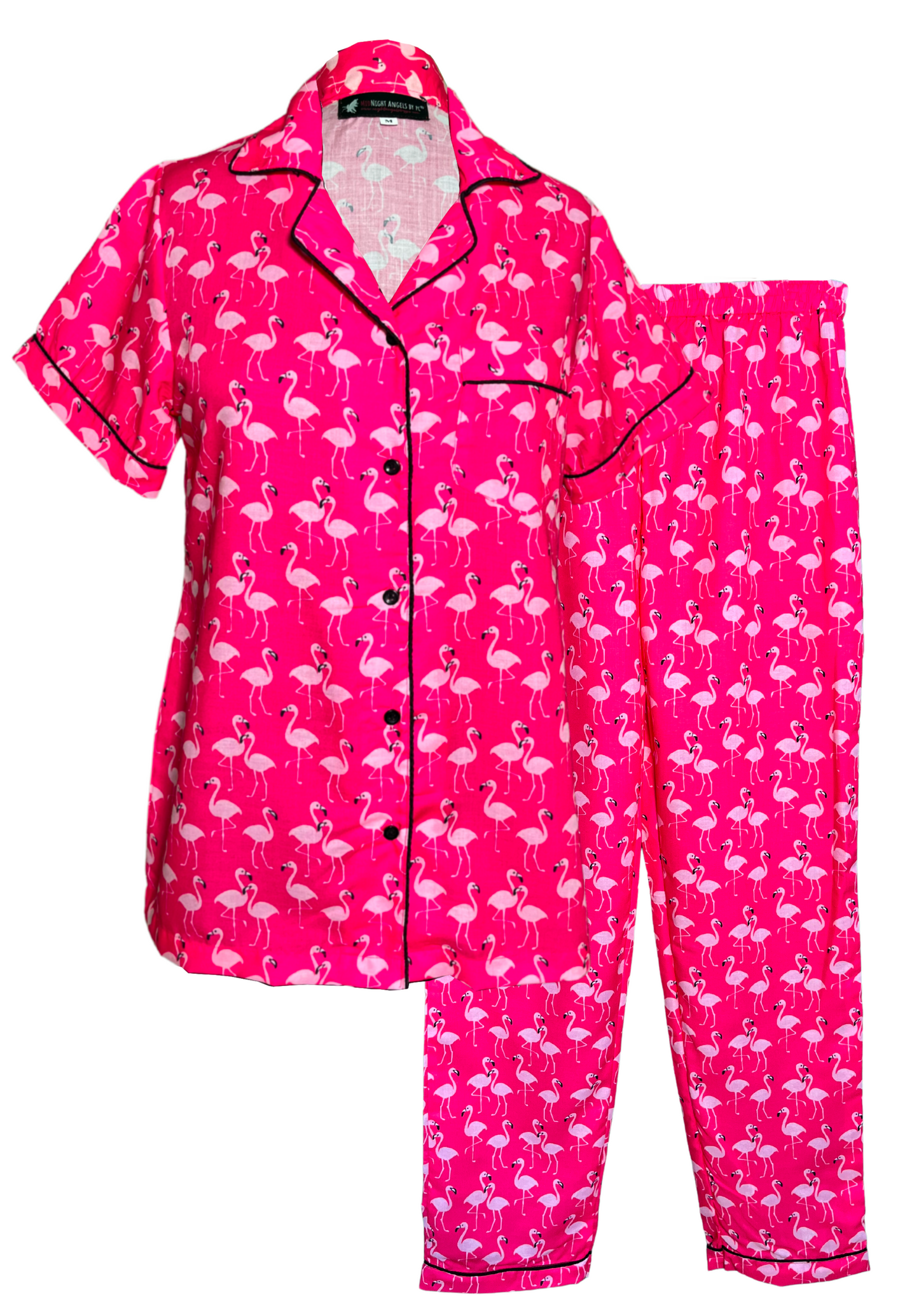 Hotcha Flamingo (Half Sleeves) Nightwear Set (Women)
