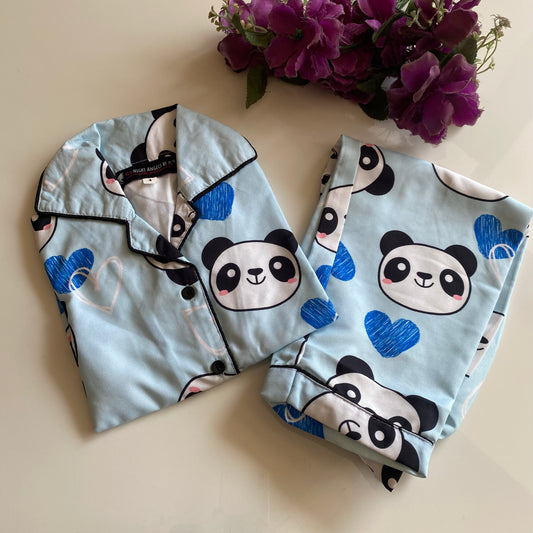 Blue Panda Unisex Kids Nightwear