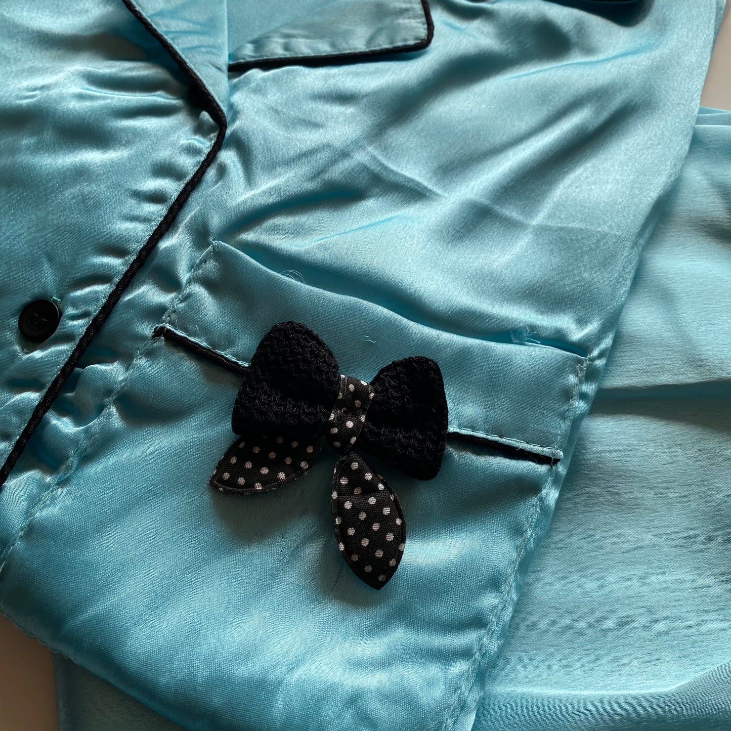 Powder Blue Satin Nightwear