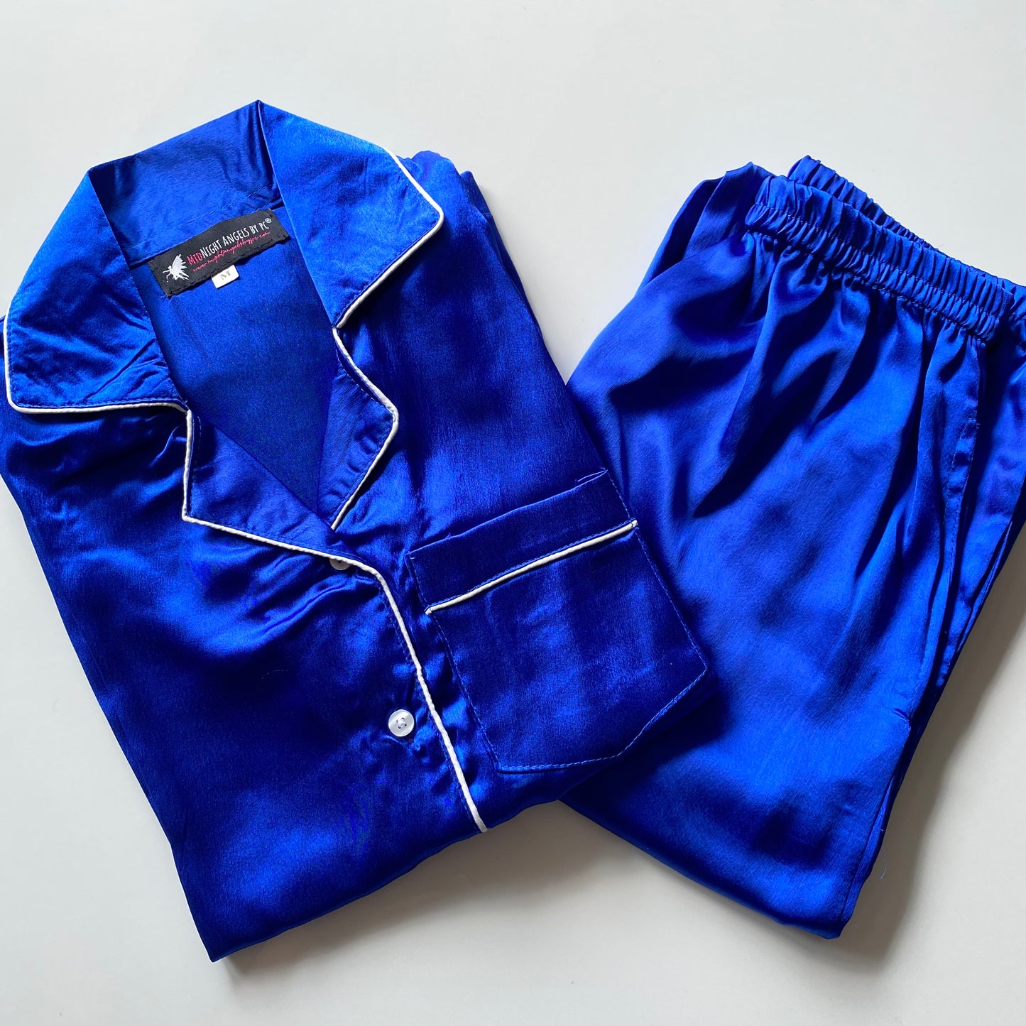 Royal Blue Satin Nightwear