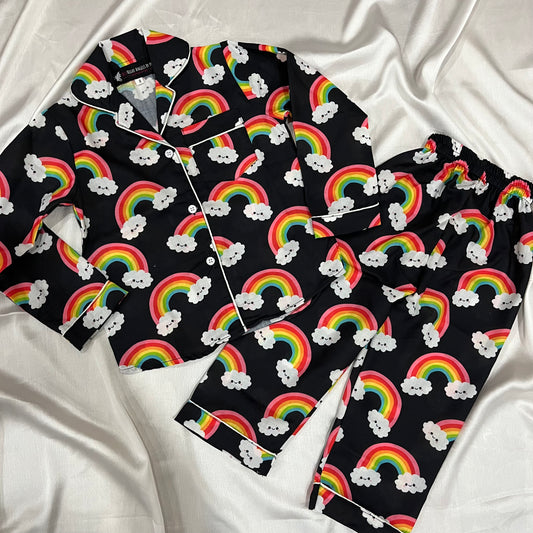 Rainbows Kids Nightwear Set (Full Sleeves)