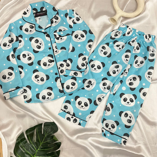 Panda Dreams Kids Nightwear Set (Full Sleeves)