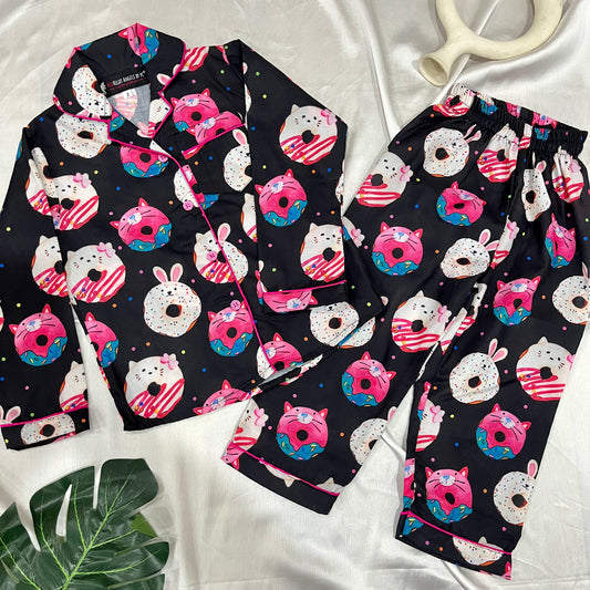 Bunny Donut Kids Nightwear Set (Full Sleeves)
