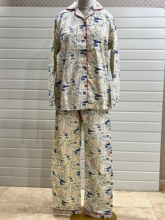 Bear (Full Sleeves) Nightwear Set (Women)