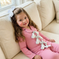 Blush Pink Ribbon Pure Cotton Kids Nightwear