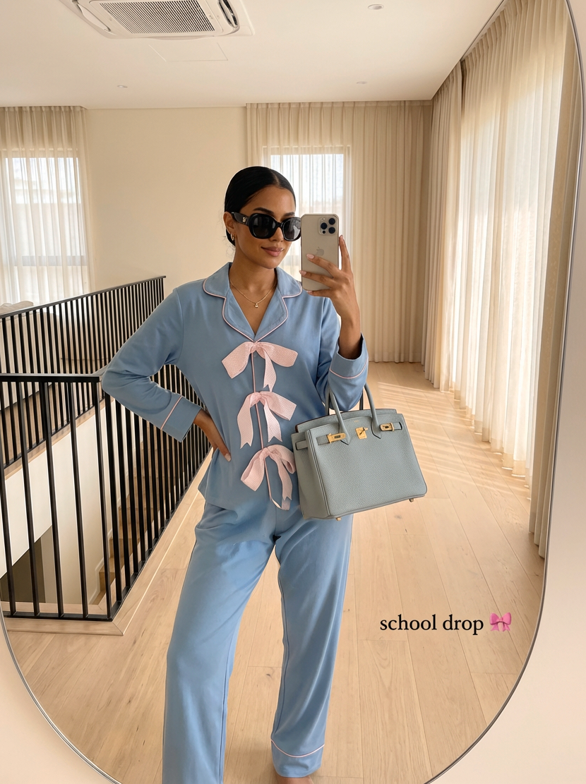 Soft Blue Hues Pure Cotton Nightwear