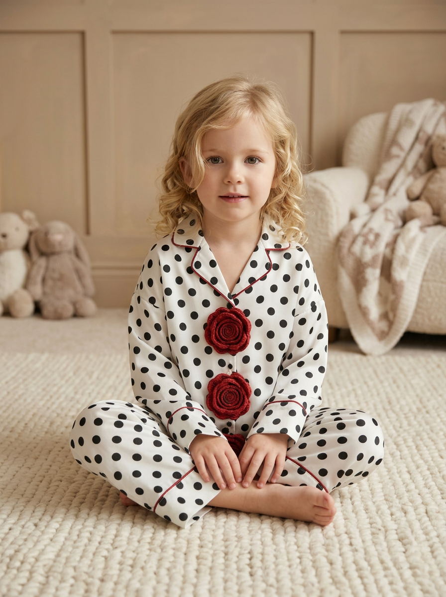 Polka Roses Kids Nightwear