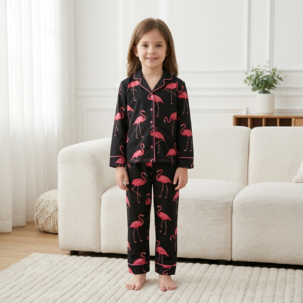 Black Flamingo Kids Nightwear
