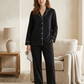 Classic Black Cotton Couple Nightwear