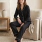 Classic Black Cotton Couple Nightwear