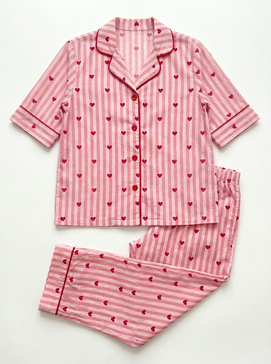Stripes Heart Nightwear