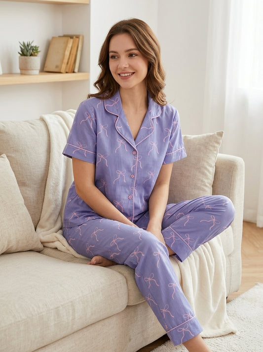 Lilac Bows Nightwear