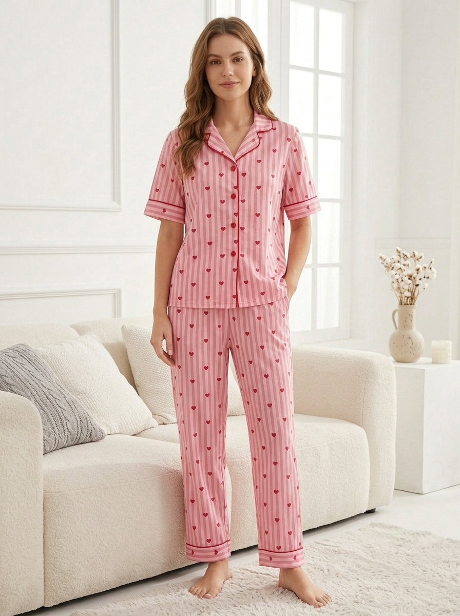 Stripes Heart Nightwear