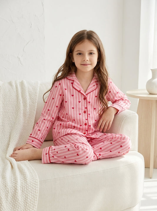 Stripes Heart Kids Nightwear