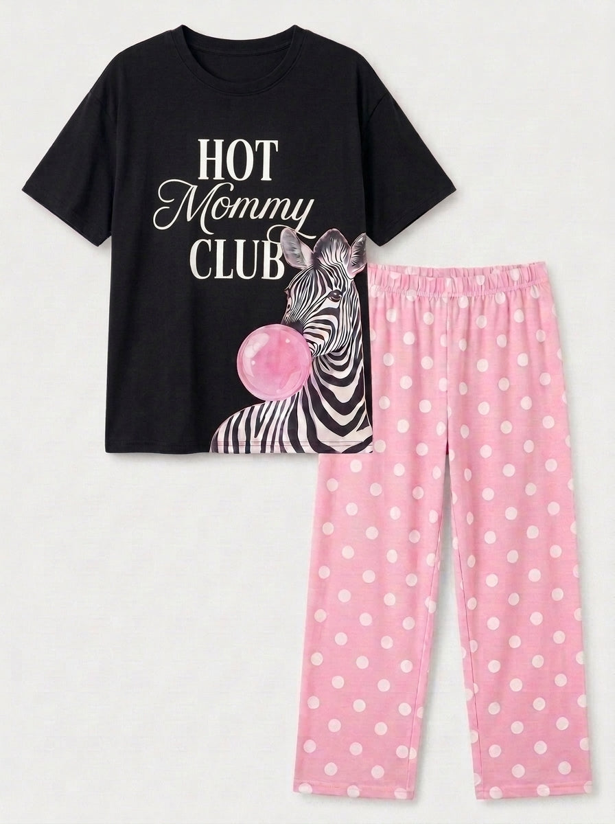 Hot Mommy Club - Tshirt PJs by PC