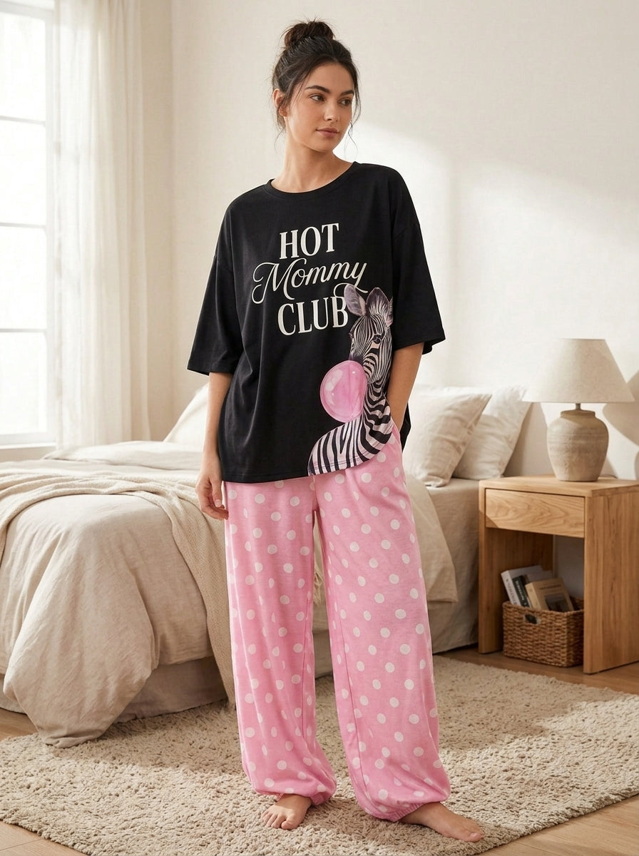 Hot Mommy Club - Tshirt PJs by PC