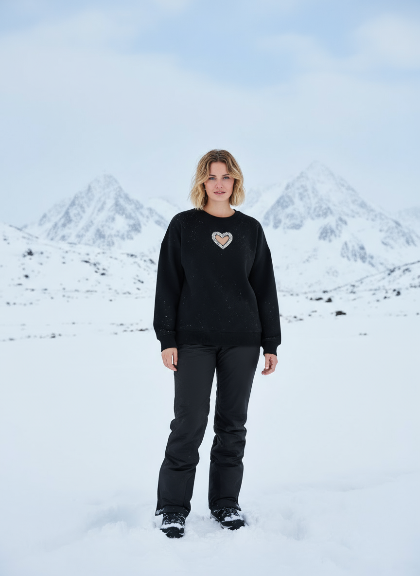 Lil Heart Sweatshirt (Black)