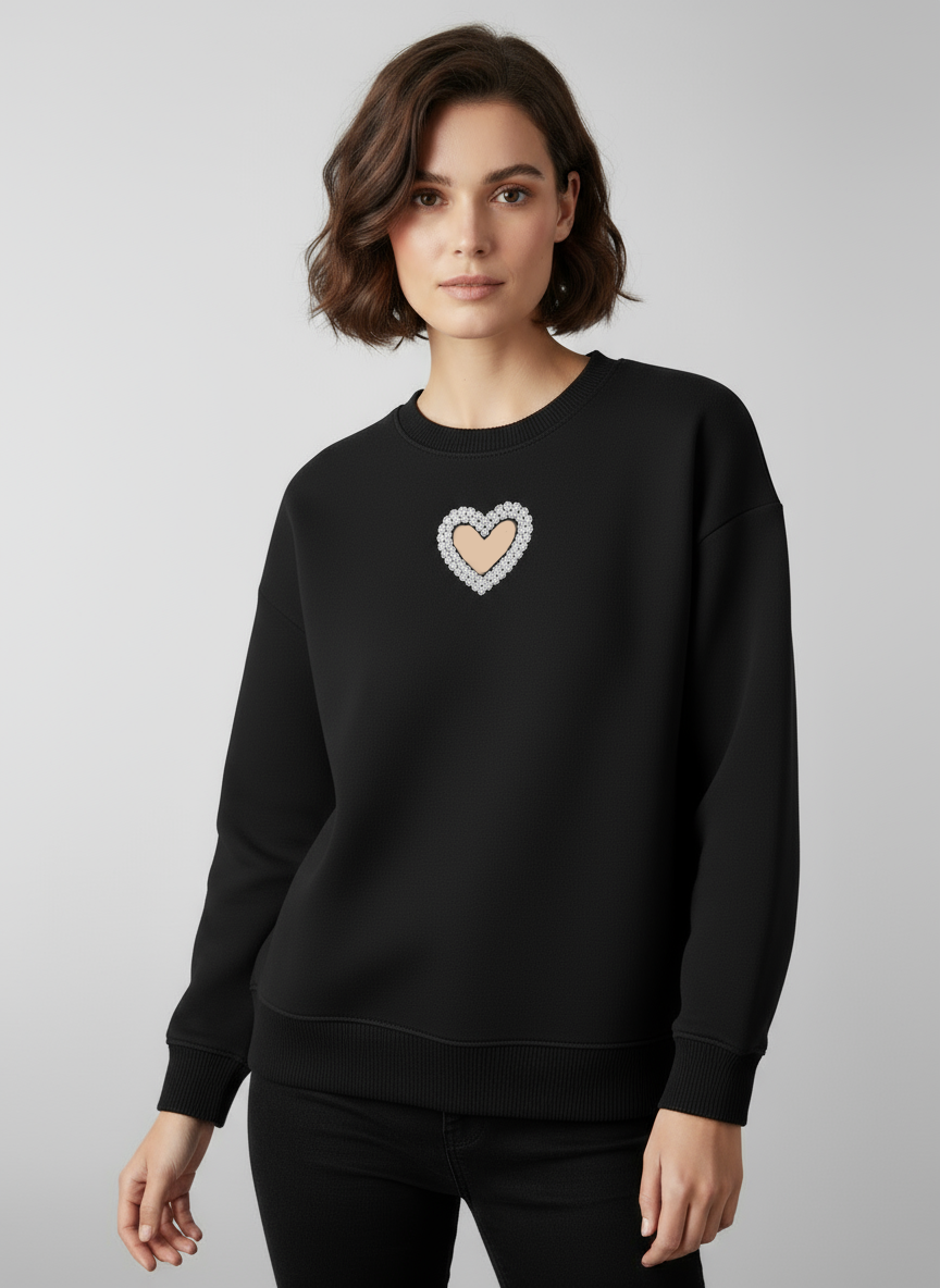Lil Heart Sweatshirt (Black)