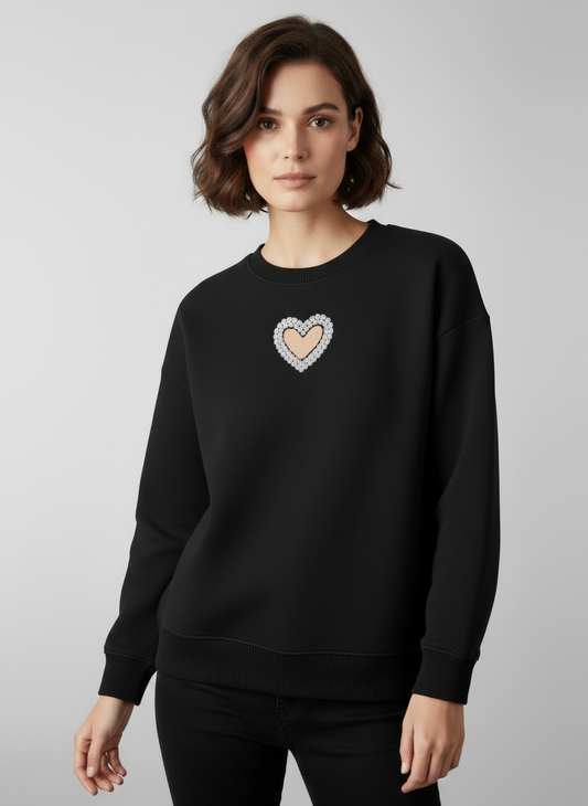 Lil Heart Sweatshirt (Black)