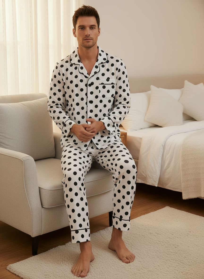 Polka Couple Nightwear