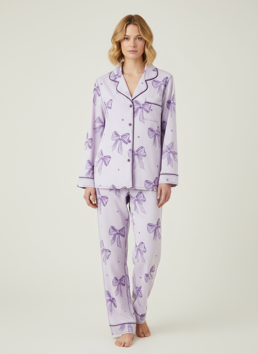 Purple Bows Nightwear