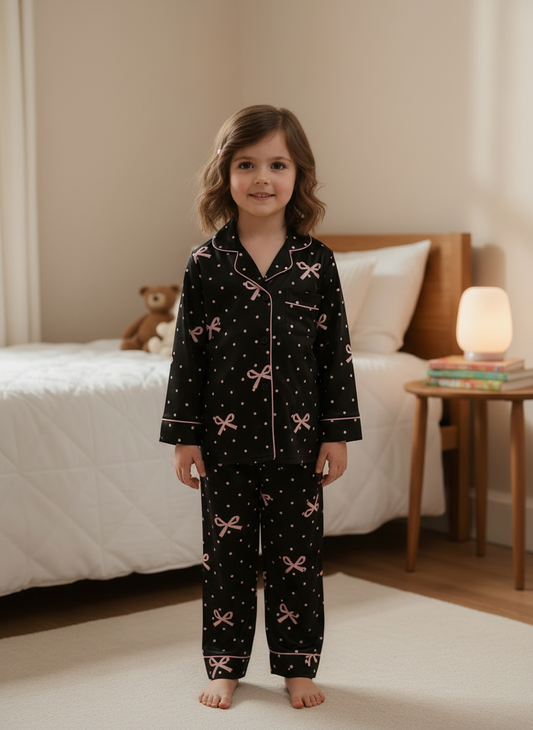 Polka Bows Kids Nightwear