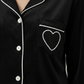 Heart Velvet Nightwear (Black)