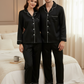 Black Cotton Couple Nightwear