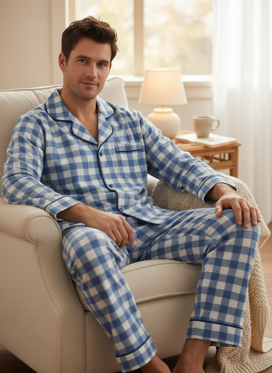Blue Check Nightwear (Men)